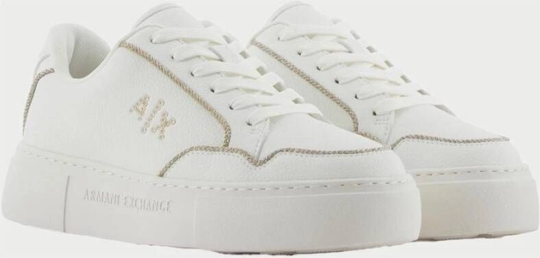 Armani Exchange Witte sportieve damessneakers White Dames