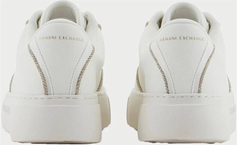 Armani Exchange Witte sportieve damessneakers White Dames