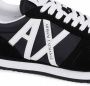 Armani Exchange Zwarte en witte canvas sneakers Black Heren - Thumbnail 8