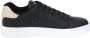 Armani Exchange Zwarte Leren Geometrisch Patroon Sneakers Black Dames - Thumbnail 4