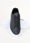 Armani Exchange Zwarte Leren Geometrisch Patroon Sneakers Black Dames - Thumbnail 5