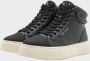 Armani Exchange Zwarte leren sneakerlaars met logo Black Heren - Thumbnail 2