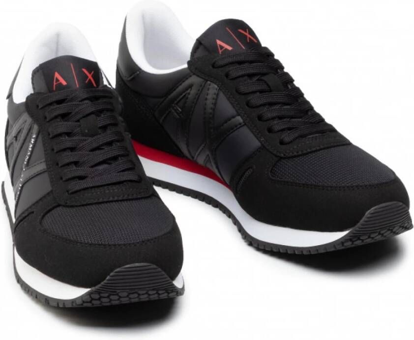 Armani Exchange Zwarte Sneakers voor Heren Black Heren