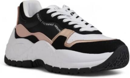 Armani Exchange Zwarte Vetersneakers voor Vrouwen Black Dames