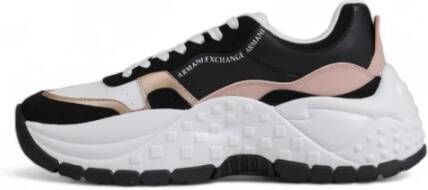 Armani Exchange Zwarte Vetersneakers voor Vrouwen Black Dames