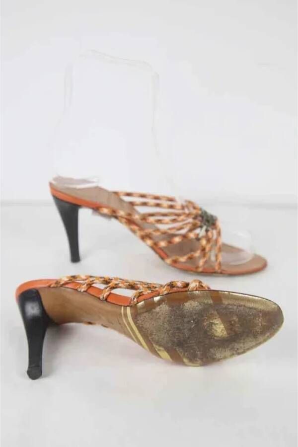 Armani Pre-owned Fabric heels Orange Dames