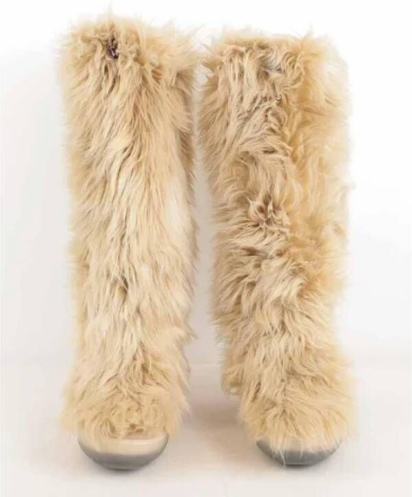 Armani Pre-owned Fur boots Beige Dames