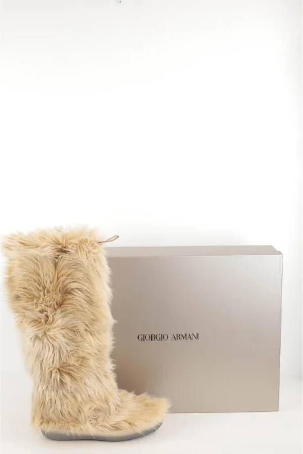 Armani Pre-owned Fur boots Beige Dames