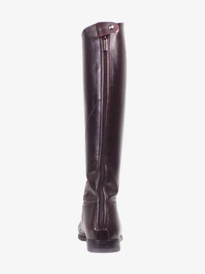 Armani Pre-owned Leather boots Brown Dames