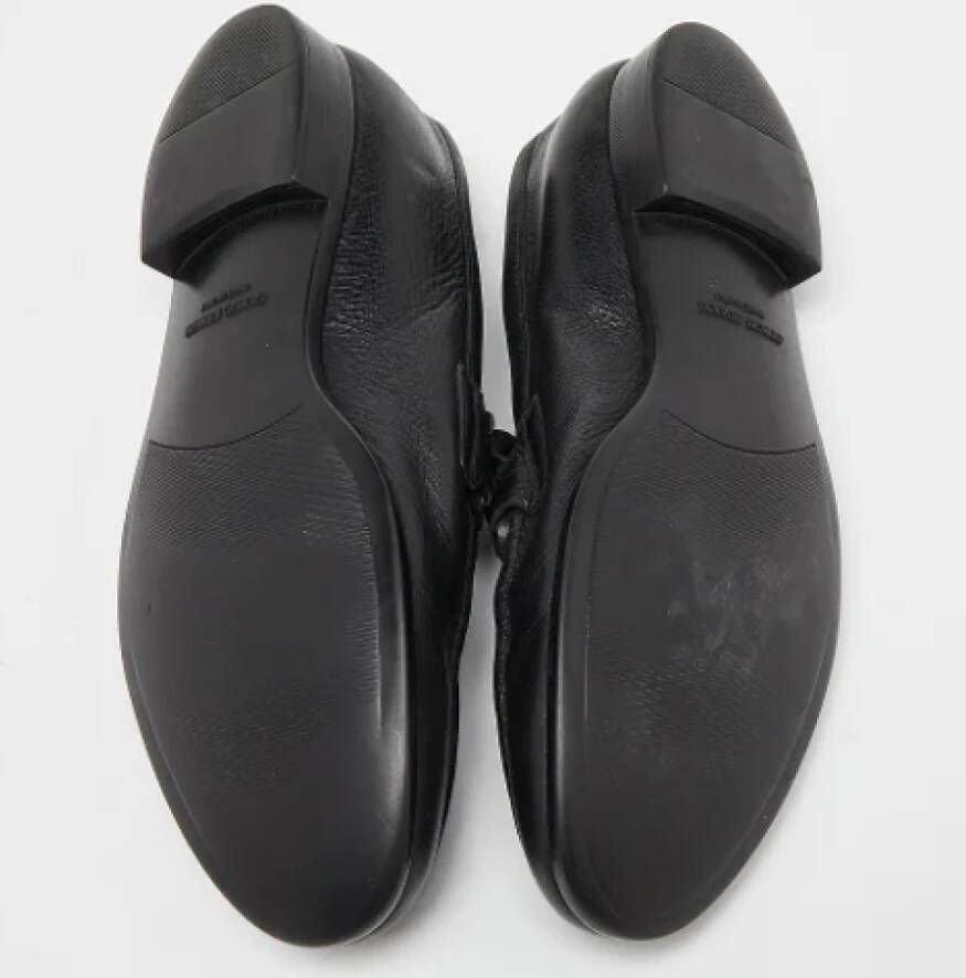 Armani Pre-owned Leather flats Black Dames