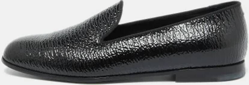 Armani Pre-owned Leather flats Black Heren