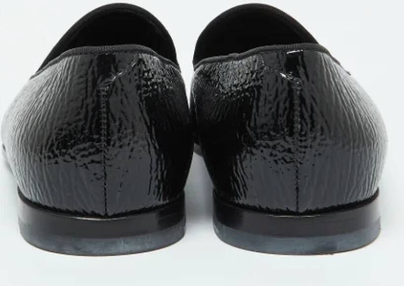 Armani Pre-owned Leather flats Black Heren