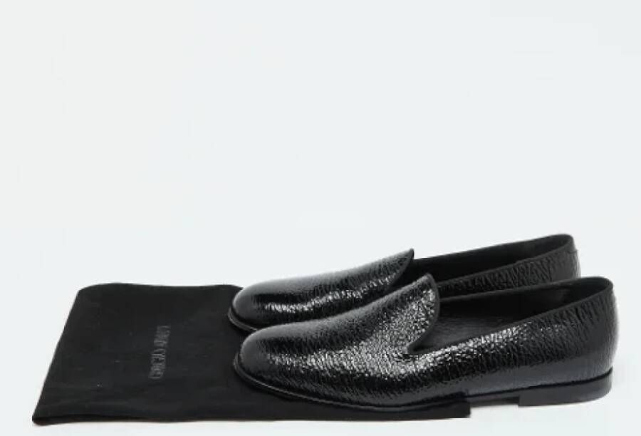 Armani Pre-owned Leather flats Black Heren