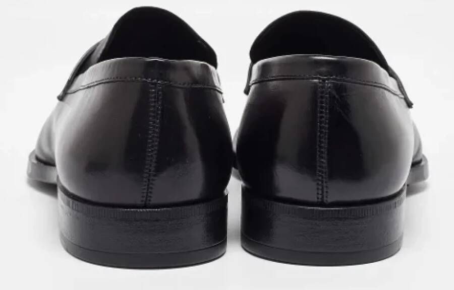 Armani Pre-owned Leather flats Black Heren