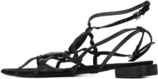 Armani Pre-owned Leather sandals Black Dames