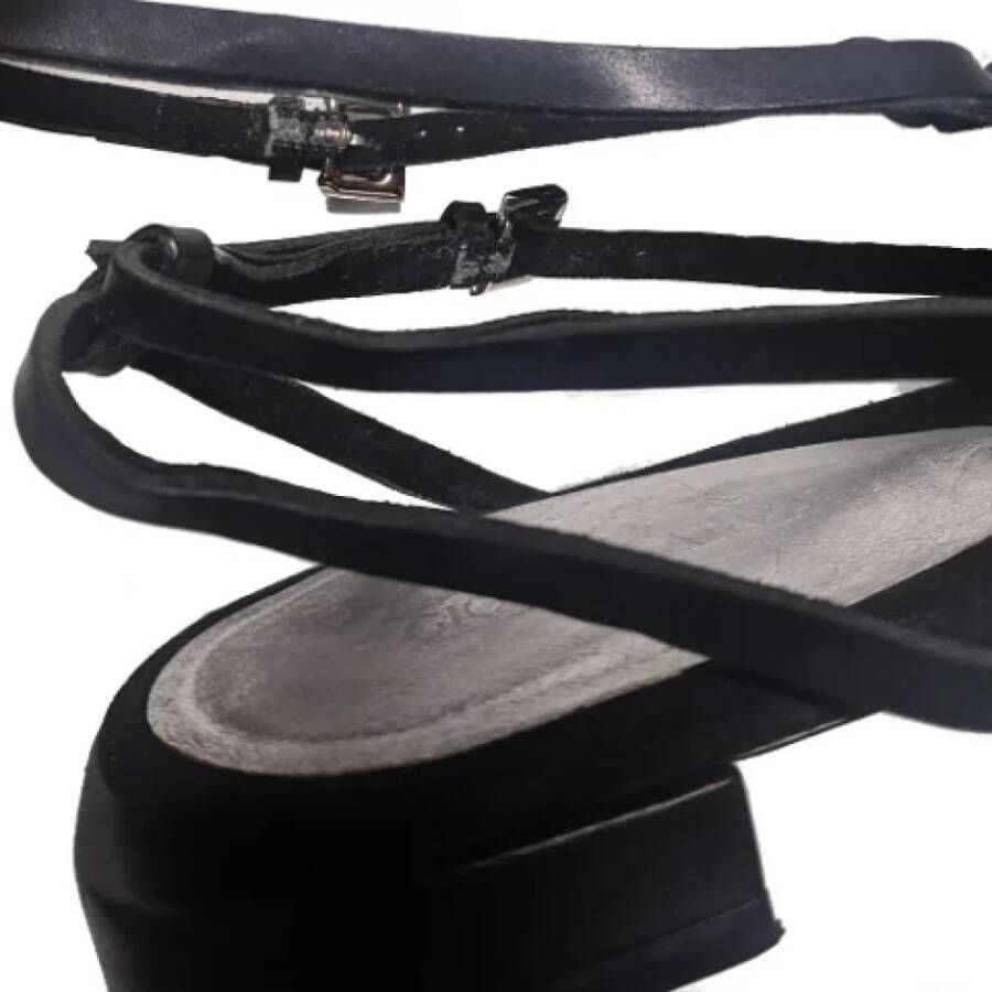 Armani Pre-owned Leather sandals Black Dames