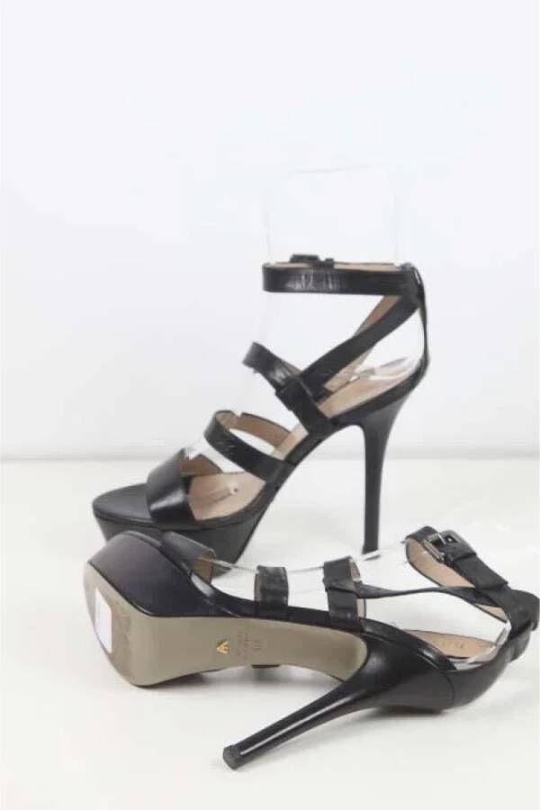 Armani Pre-owned Leather sandals Black Dames