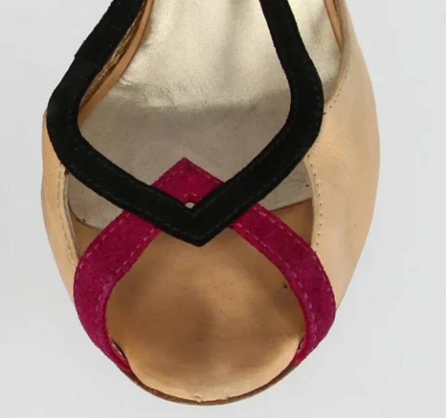 Armani Pre-owned Leather sandals Multicolor Dames