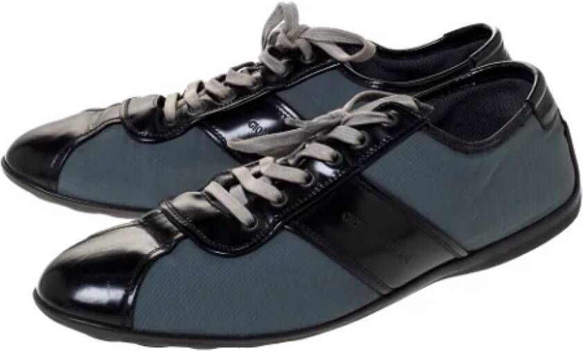 Armani Pre-owned Leather sneakers Black Dames