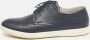 Armani Pre-owned Leather sneakers Blue Heren - Thumbnail 2