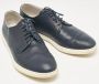 Armani Pre-owned Leather sneakers Blue Heren - Thumbnail 4