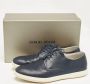 Armani Pre-owned Leather sneakers Blue Heren - Thumbnail 9