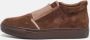 Armani Pre-owned Leather sneakers Brown Heren - Thumbnail 2