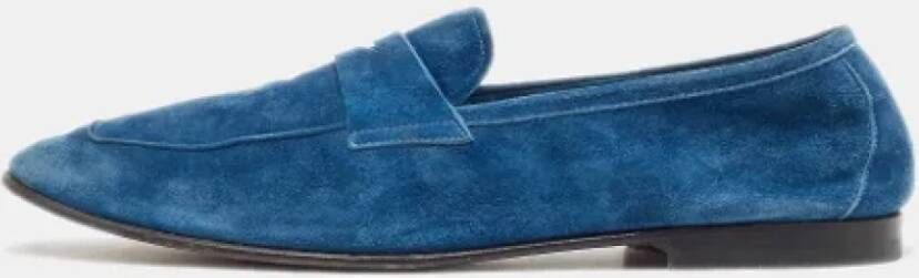 Armani Pre-owned Suede flats Blue Dames