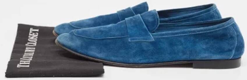 Armani Pre-owned Suede flats Blue Dames