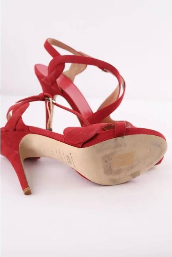 Armani Pre-owned Suede heels Red Dames