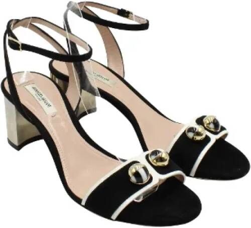 Armani Pre-owned Suede sandals Black Dames