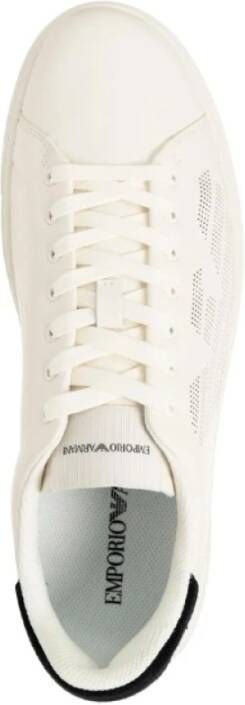 Armani Witte Logo Sneakers voor Mannen White Heren