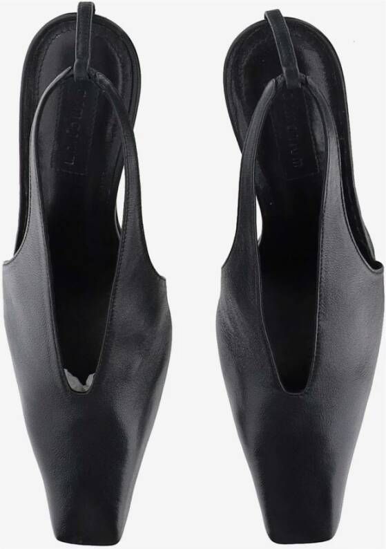 Armarium Vierkante Neus Slingback van Zacht Leer Black Dames