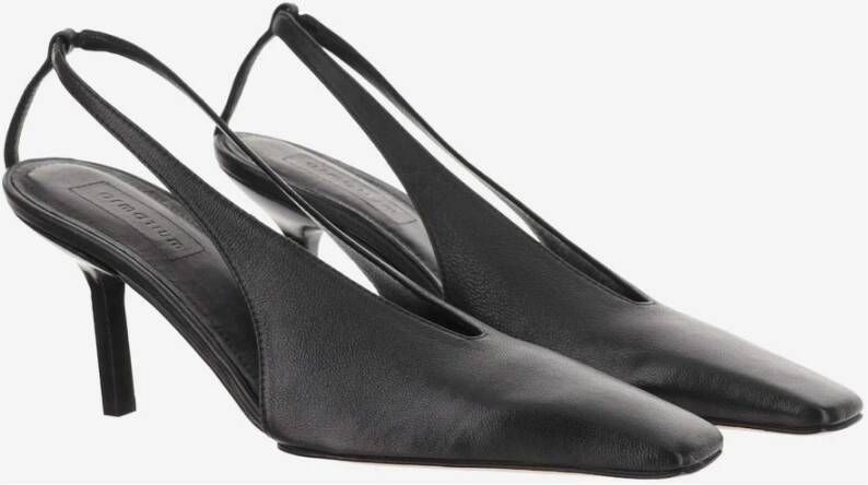 Armarium Vierkante Neus Slingback van Zacht Leer Black Dames