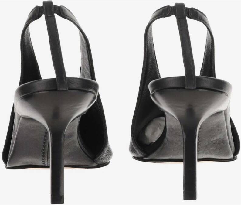 Armarium Vierkante Neus Slingback van Zacht Leer Black Dames