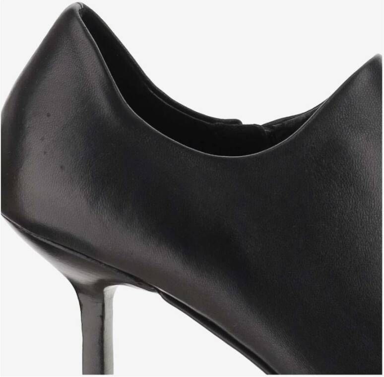 Armarium Zwarte Leren Vierkante Neus Pumps Black Dames