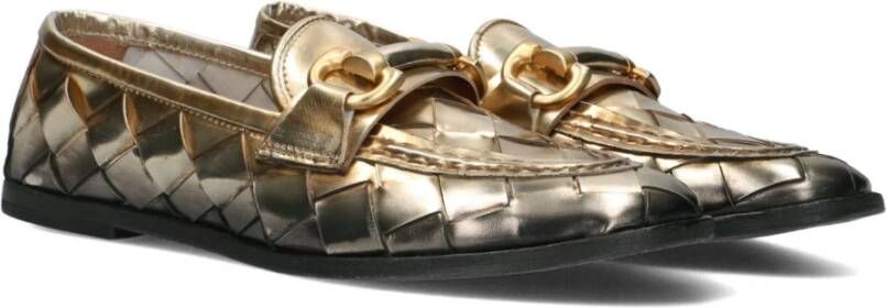 a.s.98 Gouden Gevlochten Loafers Jazzi B73111 Yellow Dames