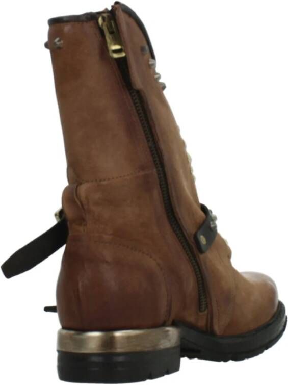 a.s.98 Stijlvolle Veterschoenen met Gesp Brown Dames