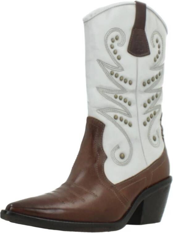 a.s.98 Western Style Cowboy Boots Brown Dames