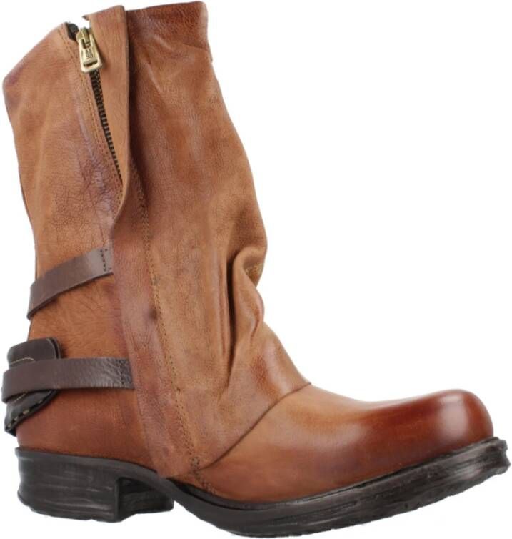 a.s.98 Western Style Cowboy Boots Brown Dames