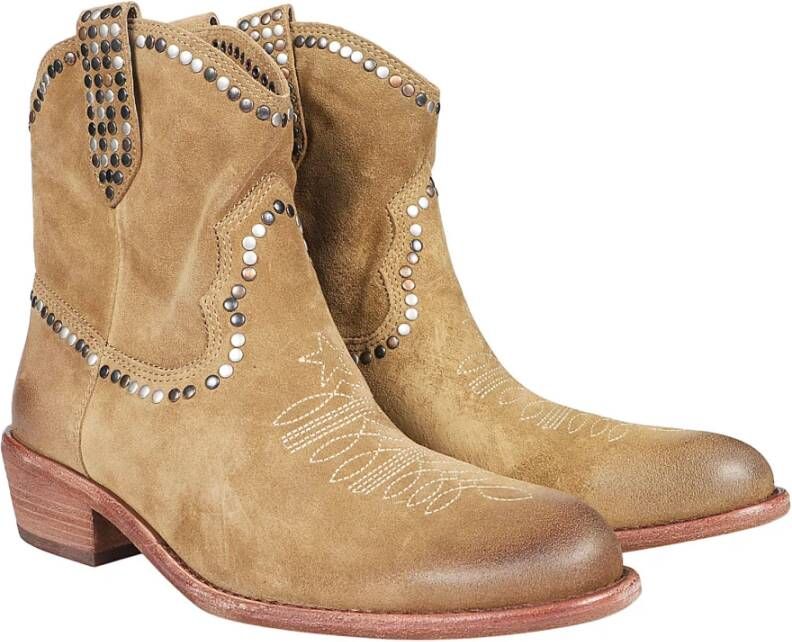 Ash Antilope Texaanse Enkellaarzen Beige Dames