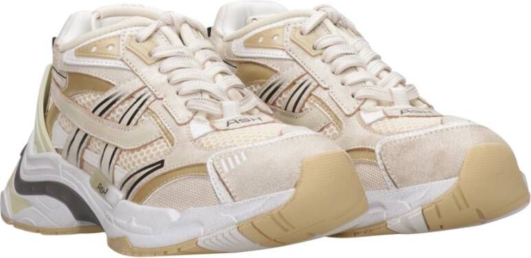 Ash Beige Sneakers met Leer en Mesh Beige Dames