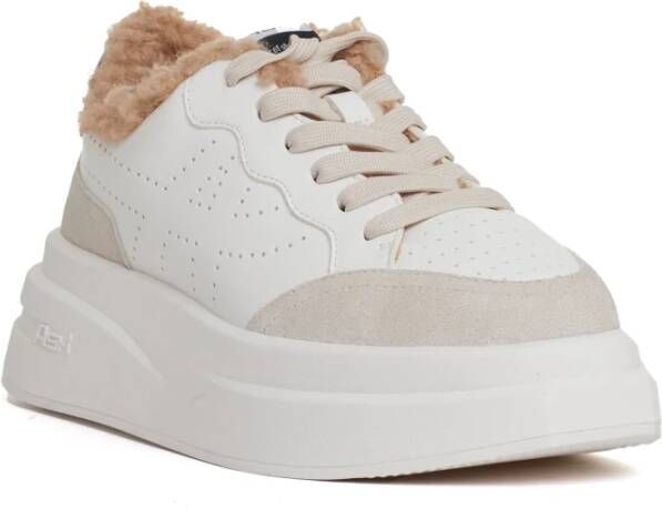 Ash Beige Suède en Nepbont Laarzen White Dames