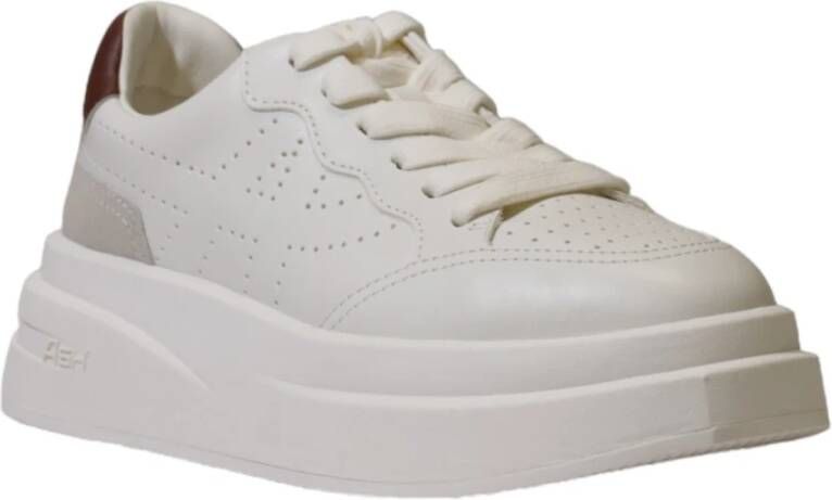 Ash Bordeaux Leren Sneakers met Rubberen Zool White Dames