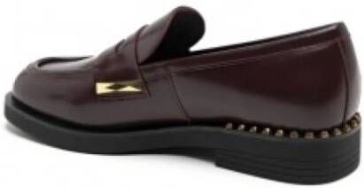 Ash Bordeaux Whisper Studs Kalf Mocassin Red Dames