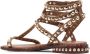 Ash Bruin Leren Stud Sandalen Brown Dames - Thumbnail 3