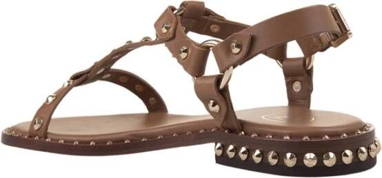 Ash Bruine Leren Sandalen met Studs Brown Dames