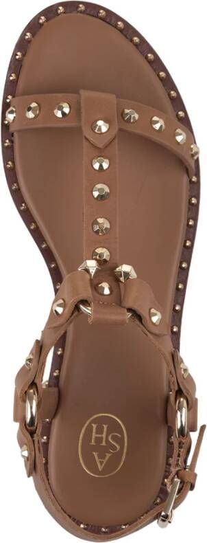 Ash Bruine Leren Sandalen met Studs Brown Dames