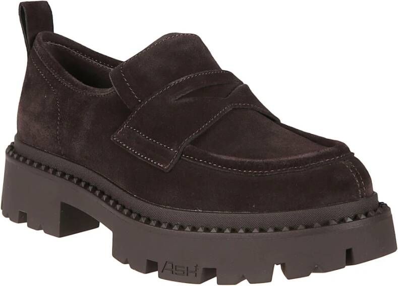 Ash Stijlvolle Dark Gun Loafers Brown Dames