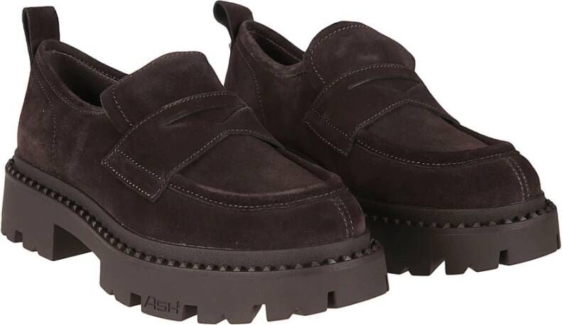 Ash Stijlvolle Dark Gun Loafers Brown Dames